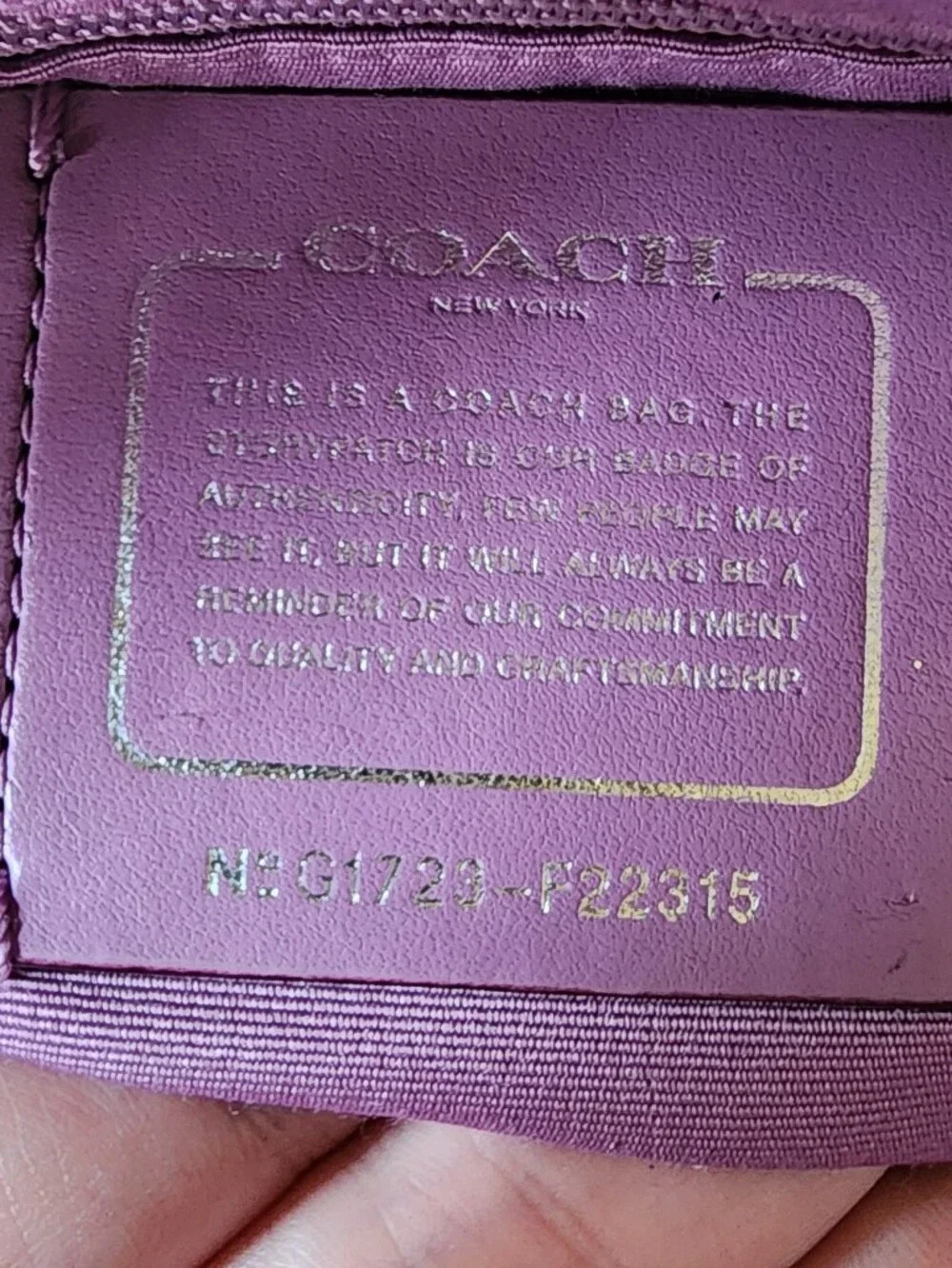 Coach Metallic 2Way Mini Sierra Satchel, Pink/Lilac, EUC, 2017, $295 MSRP